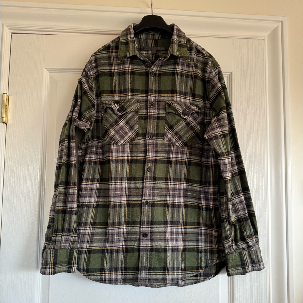 Men flannel button down shirt